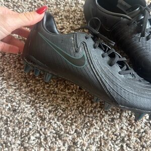 Nike Youth GX II Black and Teal Athletic Cleats